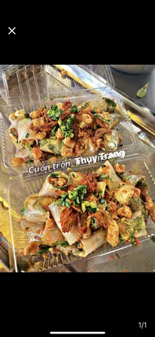 Hình ảnh Bánh tráng dẻo cuộn lắc da heo khô bò