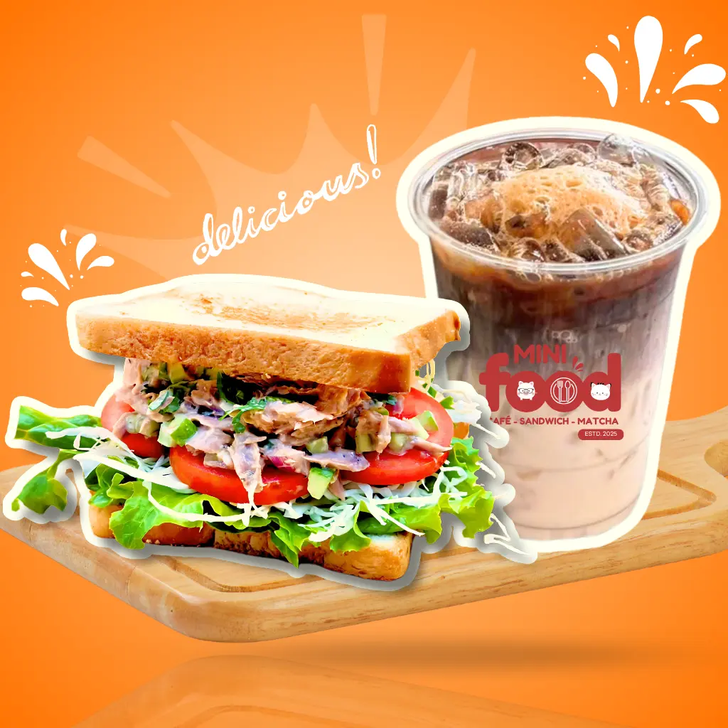 Hình ảnh Set Freshy - Sandwich Cá Ngừ + Cà phê sữa tươi (M)
