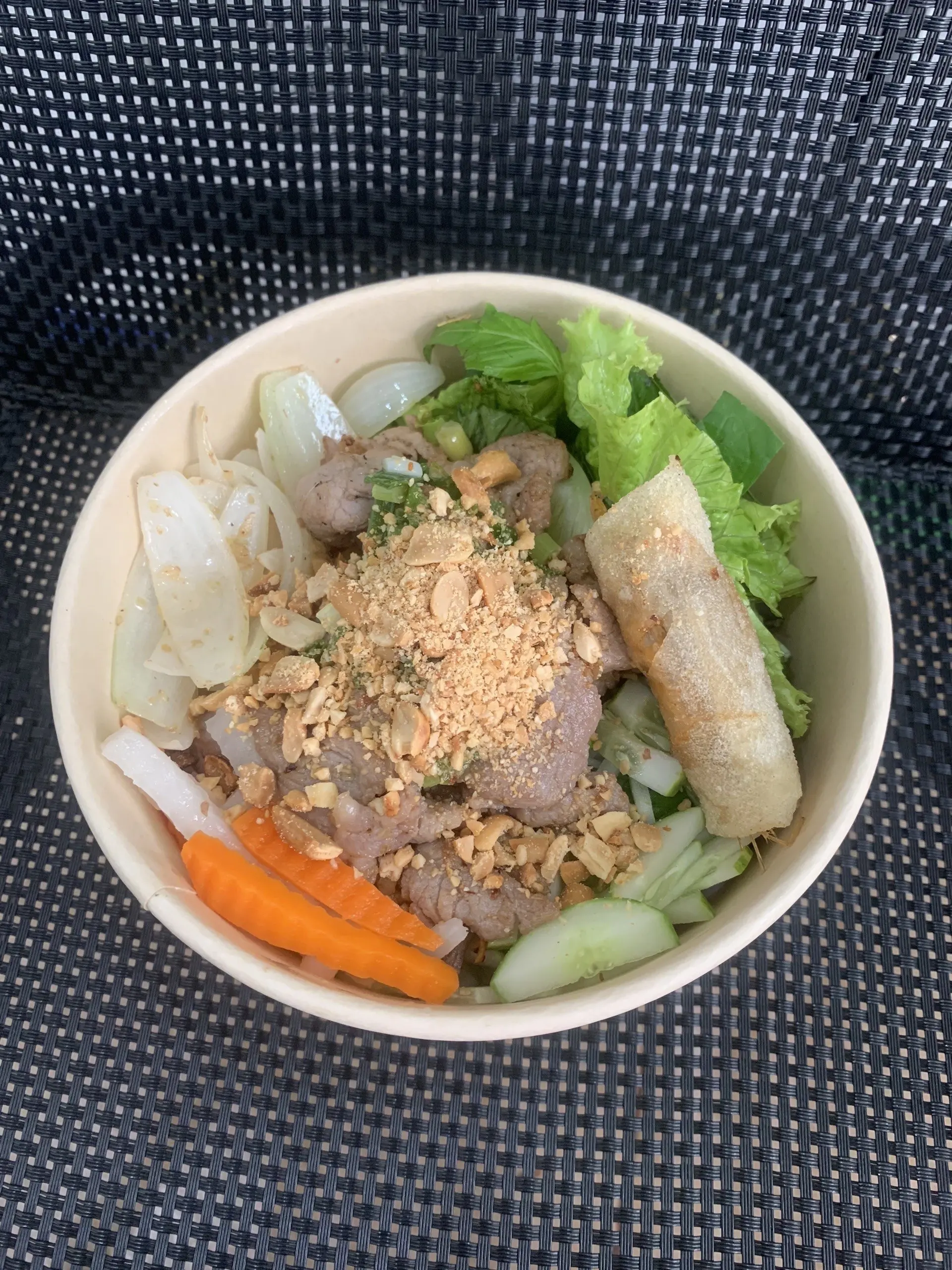 Hình ảnh Bún Thịt Heo Xào + Chả Giò Tôm