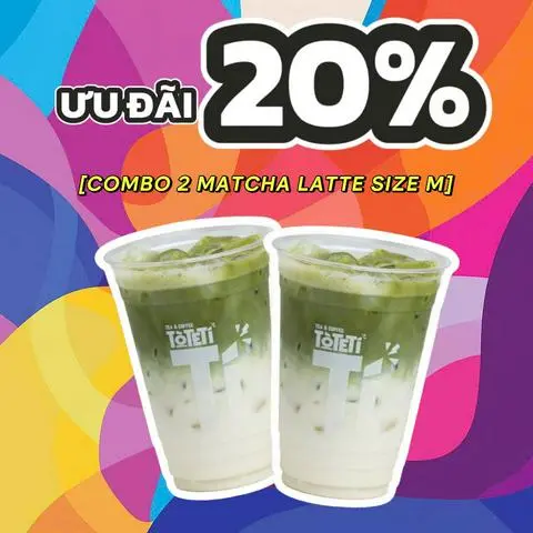 Hình ảnh [ƯU ĐÃI 20%] COMBO 2 MATCHA LATTE SIZE M