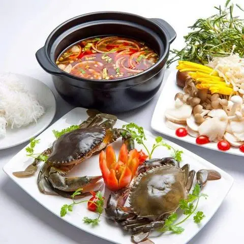Hình ảnh lẩu nấm nàng cua