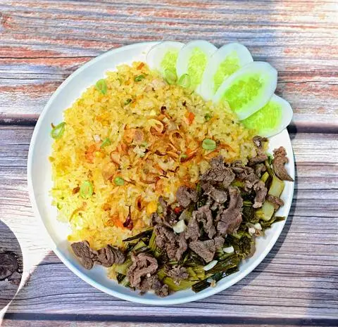 Hình ảnh Cơm DƯA Xào BÒ ( bò tươi 100% ) + tặng kèm canh