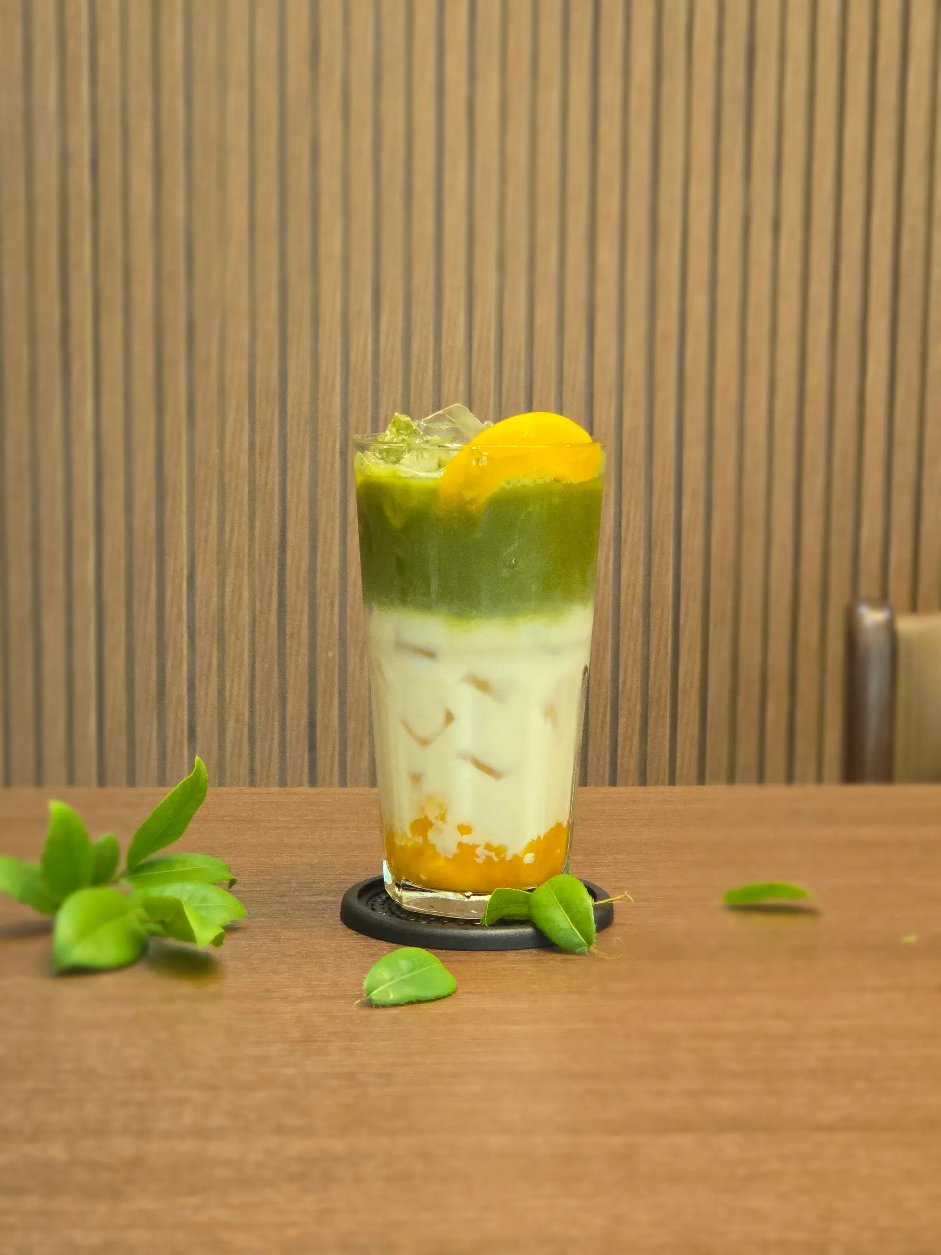 Hình ảnh Matcha latte đào