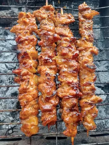 Hình ảnh thịt xiên nướng 
