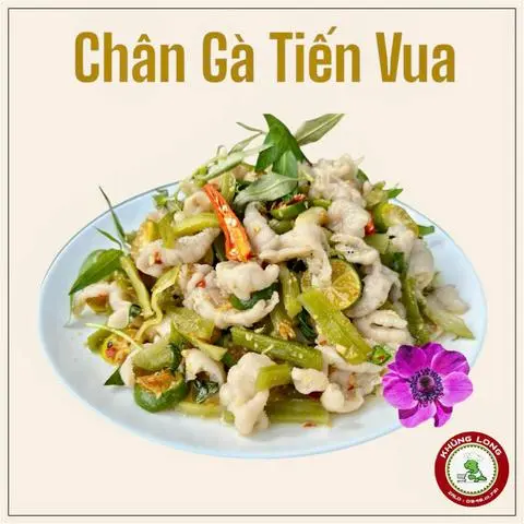 Hình ảnh Chân Gà Rút Xương Lắc Rau Tiến Vua