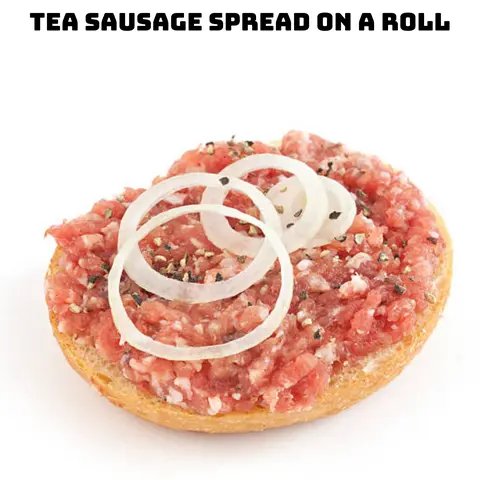 Hình ảnh Mettbrötchen - Tea sausage spead on a roll - Bánh mì và xúc xích phết xông khoi