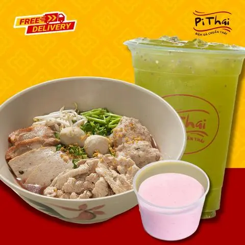Hình ảnh COMBO C4: Gồm 01 Hủ Tiếu Heo Đặc Biệt + 01 Trà Lá Nếp Hạt Chia + 01 Pudding Xoài/Dâu