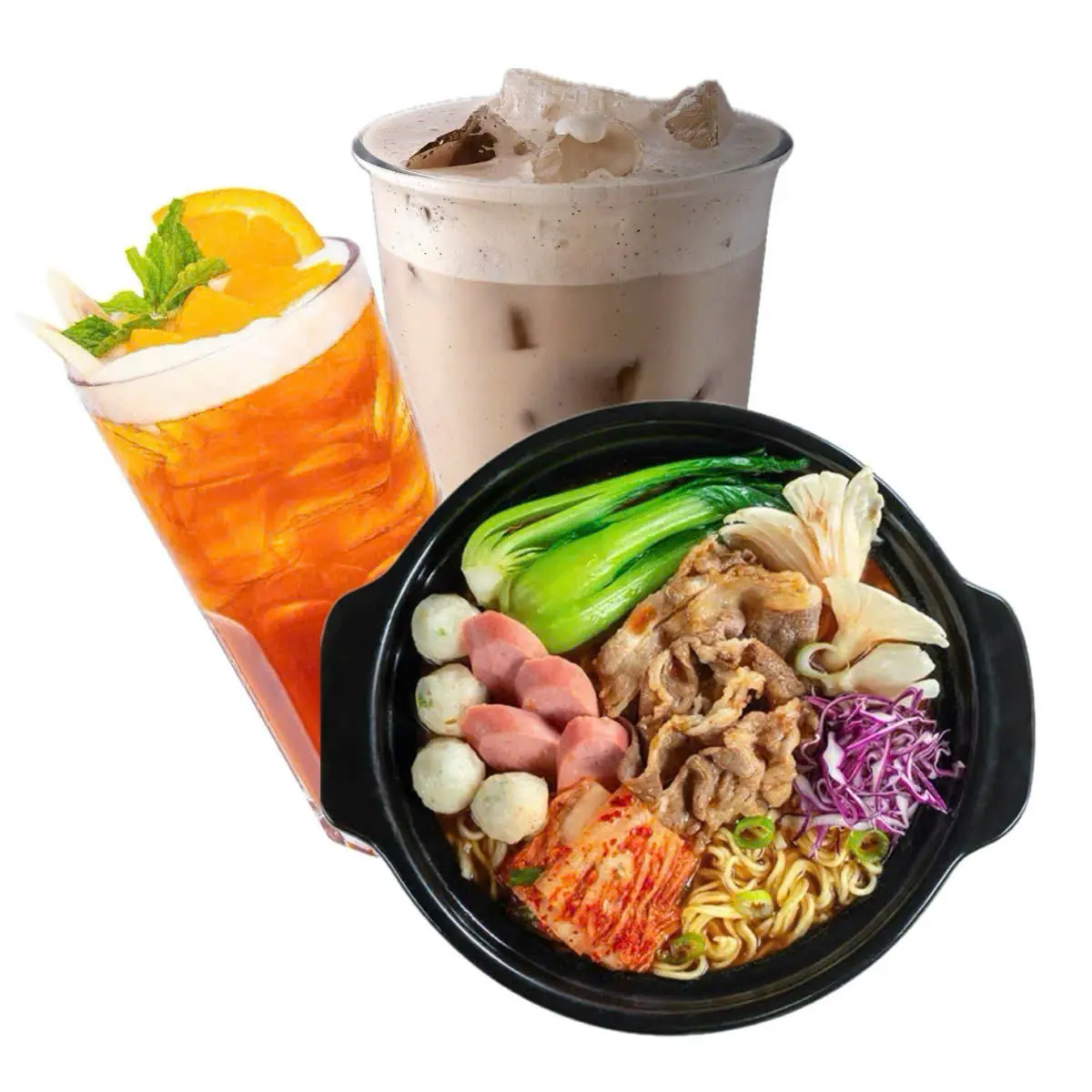 Hình ảnh COMBO 2: (1 MÌ BẤT KÌ+ 1 TRÀ ĐÀO HOẶC 1 TRÀ SỮA)