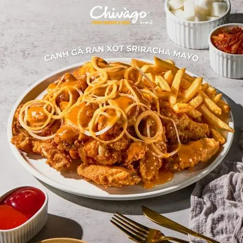 Hình ảnh Cánh Gà Rán Xốt Sriracha Mayo