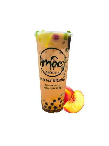 Hình ảnh Trà sữa đào full topping