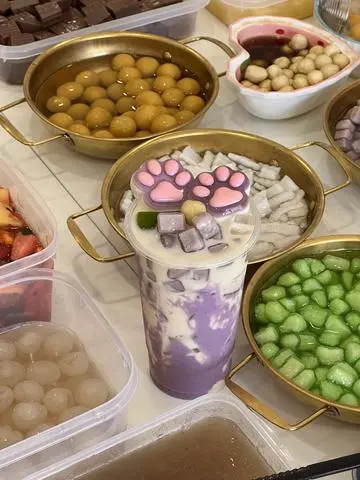 Hình ảnh trà sữa sốt khoai môn 