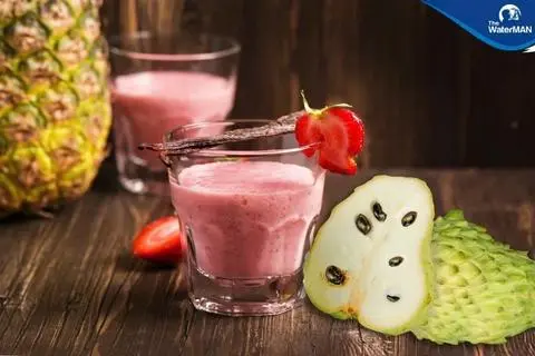 Hình ảnh Sinh tố mãng cầu dâu