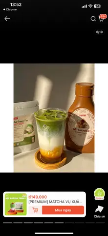 Hình ảnh Matcha Latte Đào