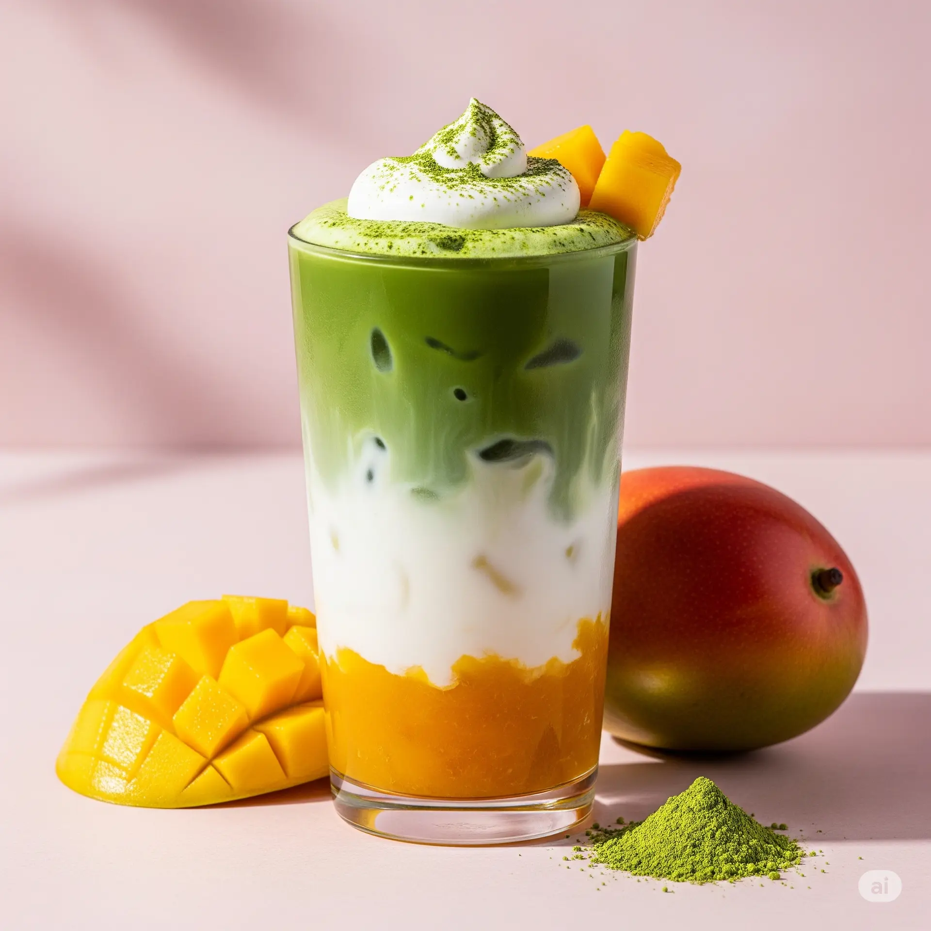 Hình ảnh Matcha latte xoài