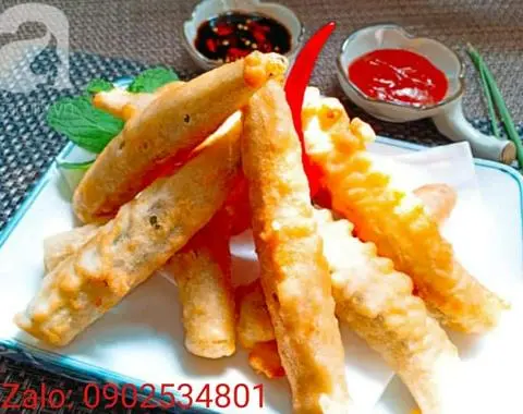 Hình ảnh Đậu bắp lăn bột chiên giòn
