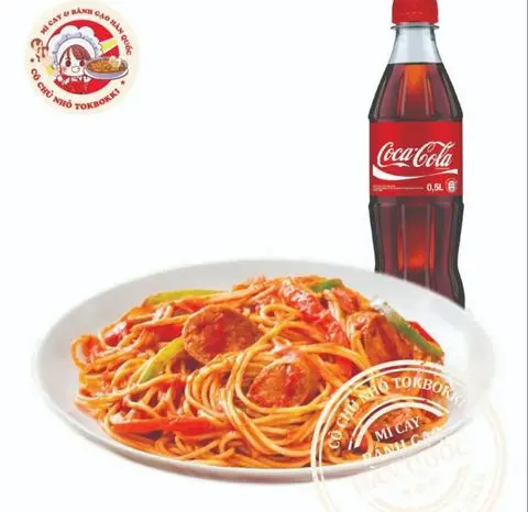 Hình ảnh Combo Mỳ Ý Xúc Xích phô mai + Khoai Tây chiên + Nước ngọt (coca hoặc pepsi)