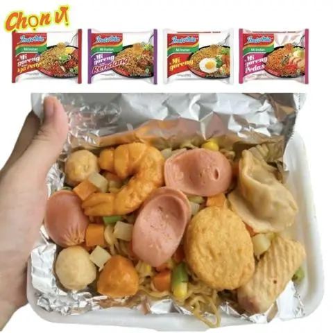 Hình ảnh Mì Indomie đầy đủ 2 mì
