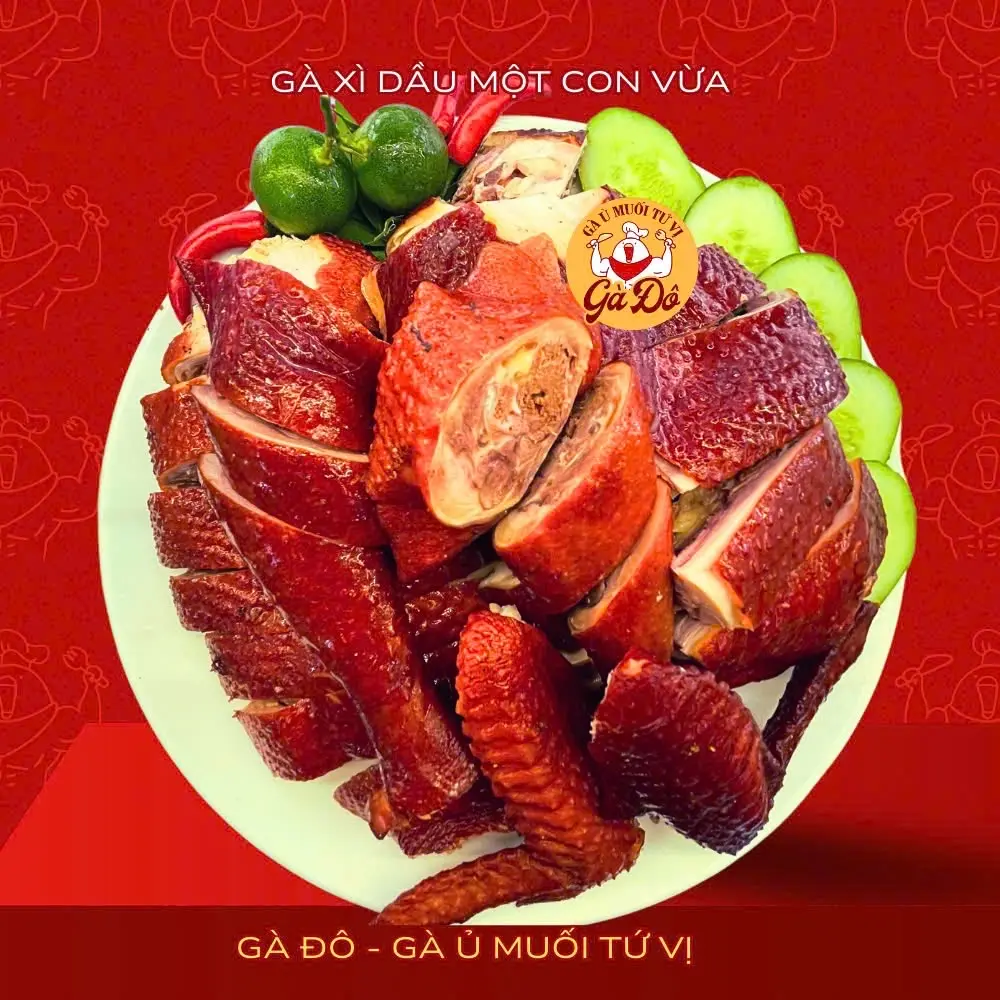 Hình ảnh Gà ủ xì dầu - Nguyên con - free đồ chấm
