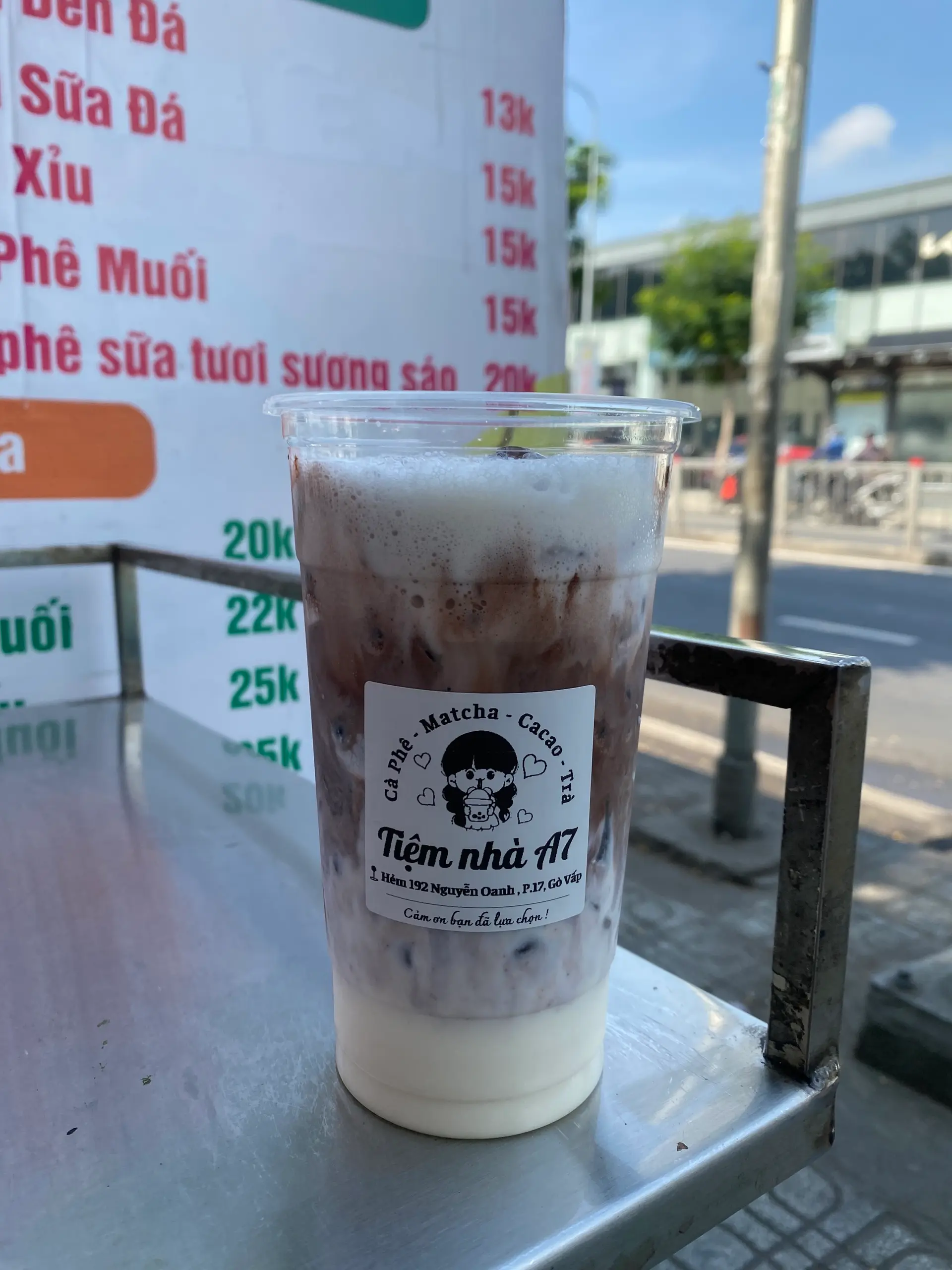 Hình ảnh Combo 3: Cafe sữa tươi (M) + Cacao Sữa Đá(M) + Matcha Latte (M)