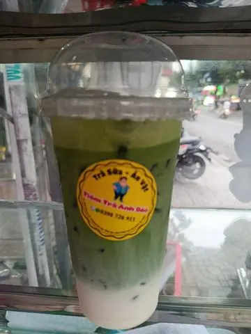 Hình ảnh matcha latte sữa tươi