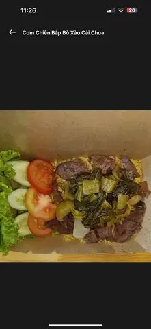 Hình ảnh Cơm Chiên Bắp Bò Xào Cải Chua
