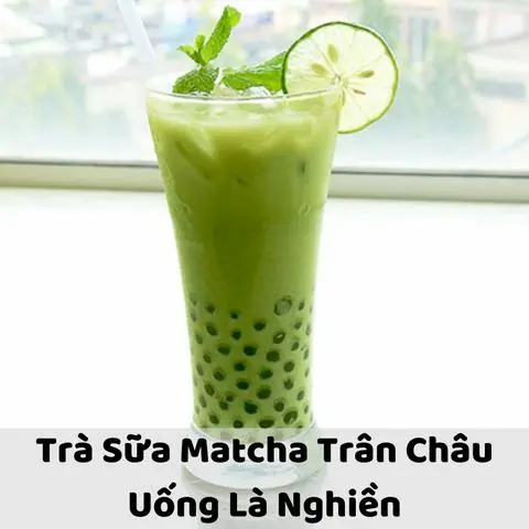 Hình ảnh Trà Sữa Matcha Trân Châu Ly 500ml 