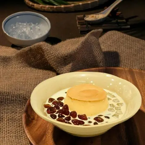 Hình ảnh Bánh Flan Trân Châu Đường Đen