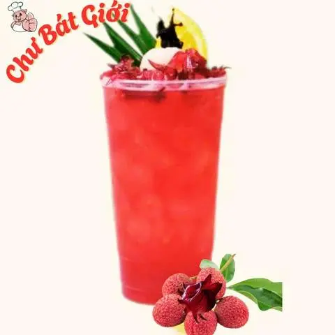 Hình ảnh Trà Vải Hoa Hồng Hibiscus thạch trái cây