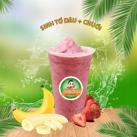 Hình ảnh SINH TỐ DÂU + CHUỐI