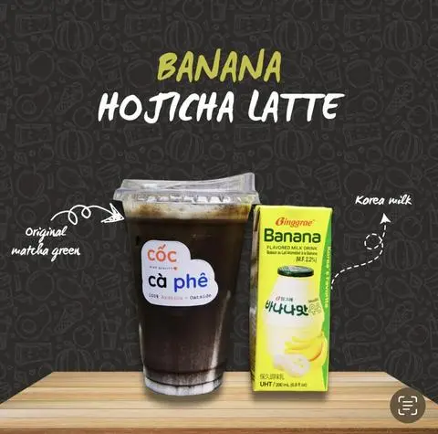 Hình ảnh Houjicha sữa chuối