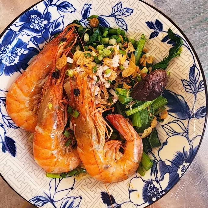 Hình ảnh Combo Mì khô Tôm vị nướng Tân Cương (cay)
