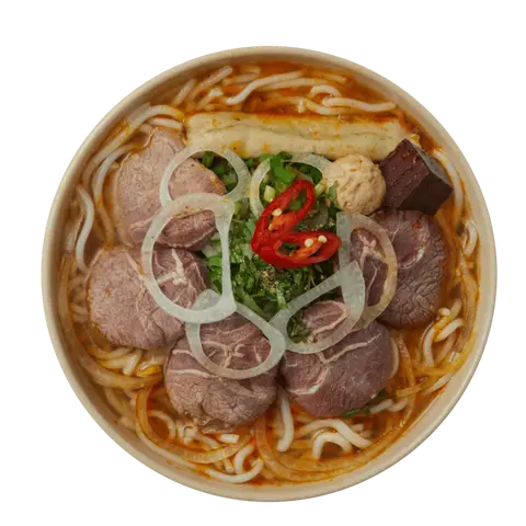 Hình ảnh Bún Bò Tái Bắp Hoa