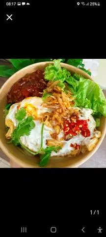 Hình ảnh Nui sốt bò xúc xích - gà miếng - trứng chiên