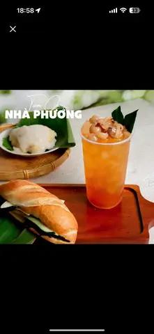 Hình ảnh Combo bánh mì chay - trà chanh