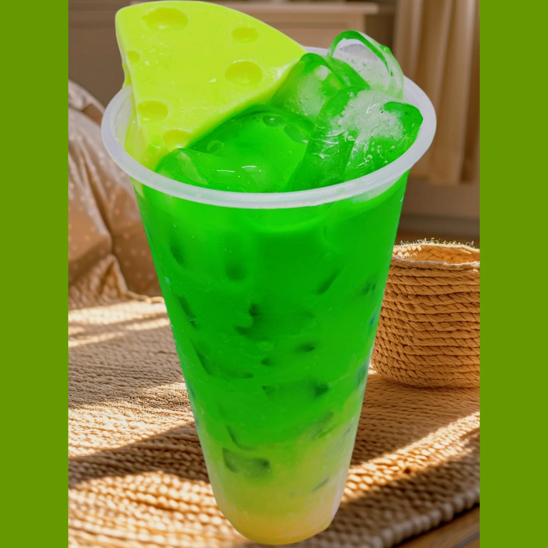 Hình ảnh Trà Xanh Sữa Phô Mai Mèo Tom Có Nhân Size (500ml)