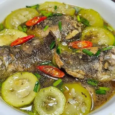 Hình ảnh Cơm cá rô kho bầu+canh