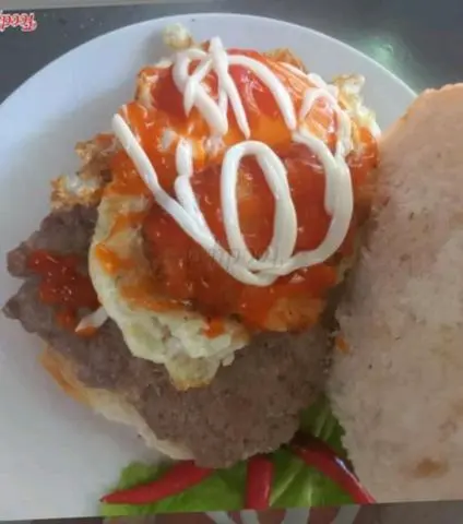 Hình ảnh Hamburger đặc biệt xúc xích - gà trứng - pepsi có đá