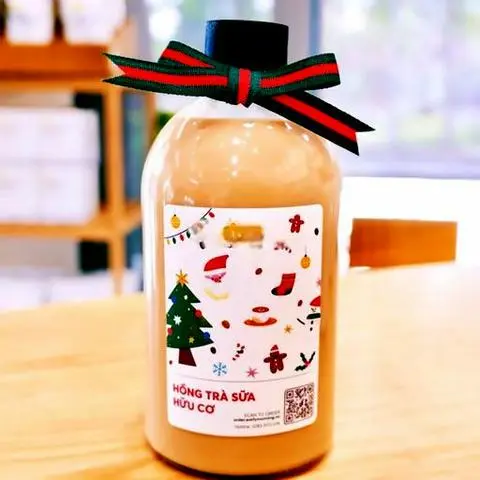 Hình ảnh Hồng Trà Sữa Hữu Cơ chai 500ml