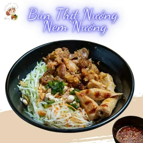 Hình ảnh Bún Thịt Nướng + Nem Nướng