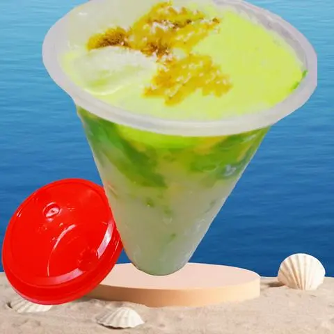 Hình ảnh Trà Sữa Thái Xanh, Phô Mai Tam Giác Miếng (500ml)