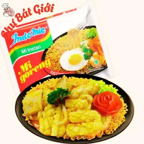 Hình ảnh Mì trộn Indo mực xào rau củ