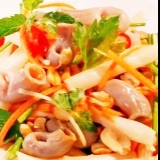 Hình ảnh Gỏi thập cẩm (bao tử cá chẽm + da cá+mực tẩm)(M)