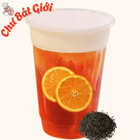 Hình ảnh Trà Cam Bá Tước Kem Muối Trân Châu Trắng