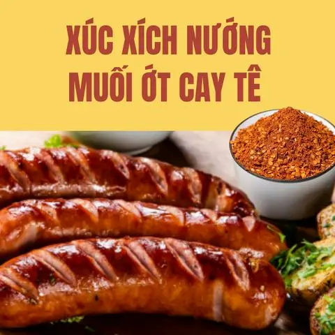 Hình ảnh Xúc Xích Nướng Muổi Ớt Cay Tê (3 Cây)