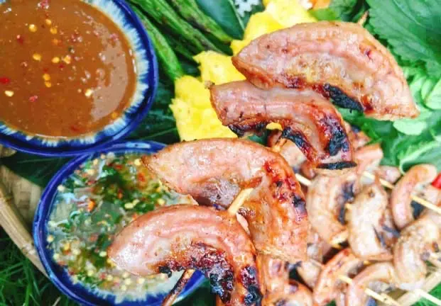 Hình ảnh Lòng heo nướng nhúng mắm - 1 phần