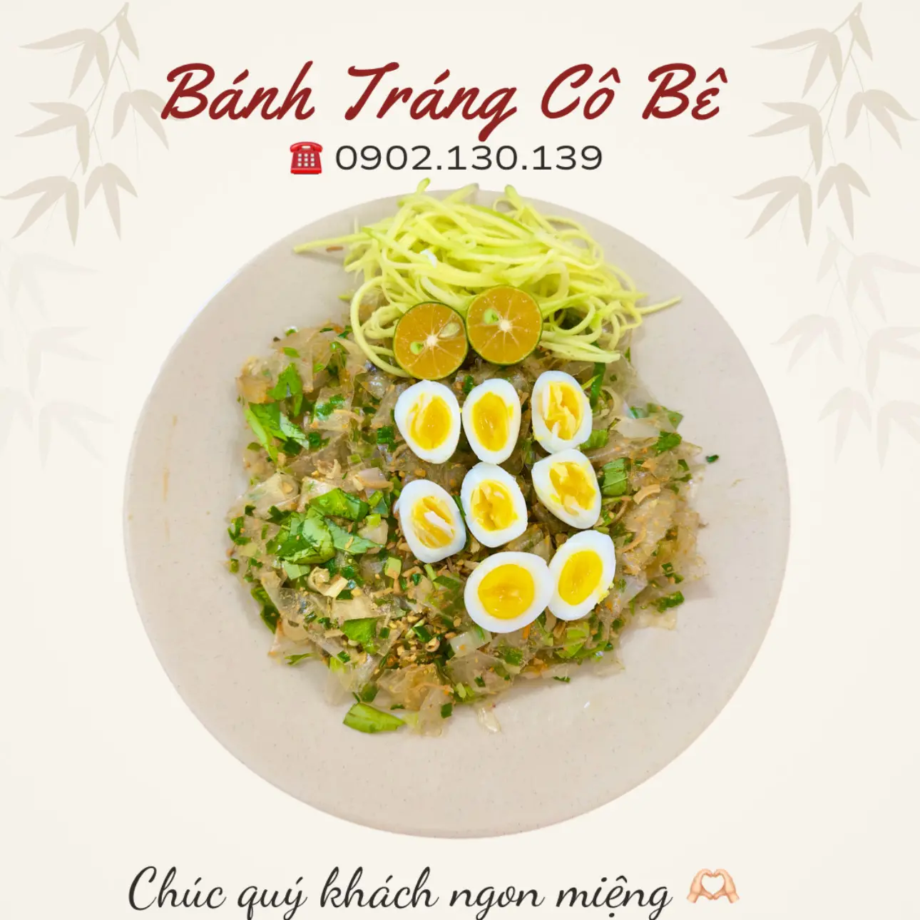 Hình ảnh Bánh tráng phơi sương mỡ hành trứng cút lòng đào ( size Lớn)