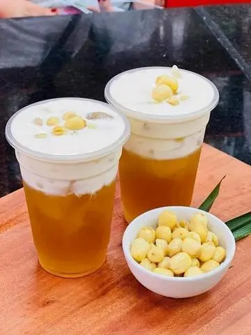 Hình ảnh trà sen vàng machiato