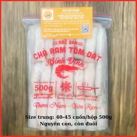 Hình ảnh Chả Ram Tôm Đất Chính Gốc (Chưa Chiên) - Size Vừa