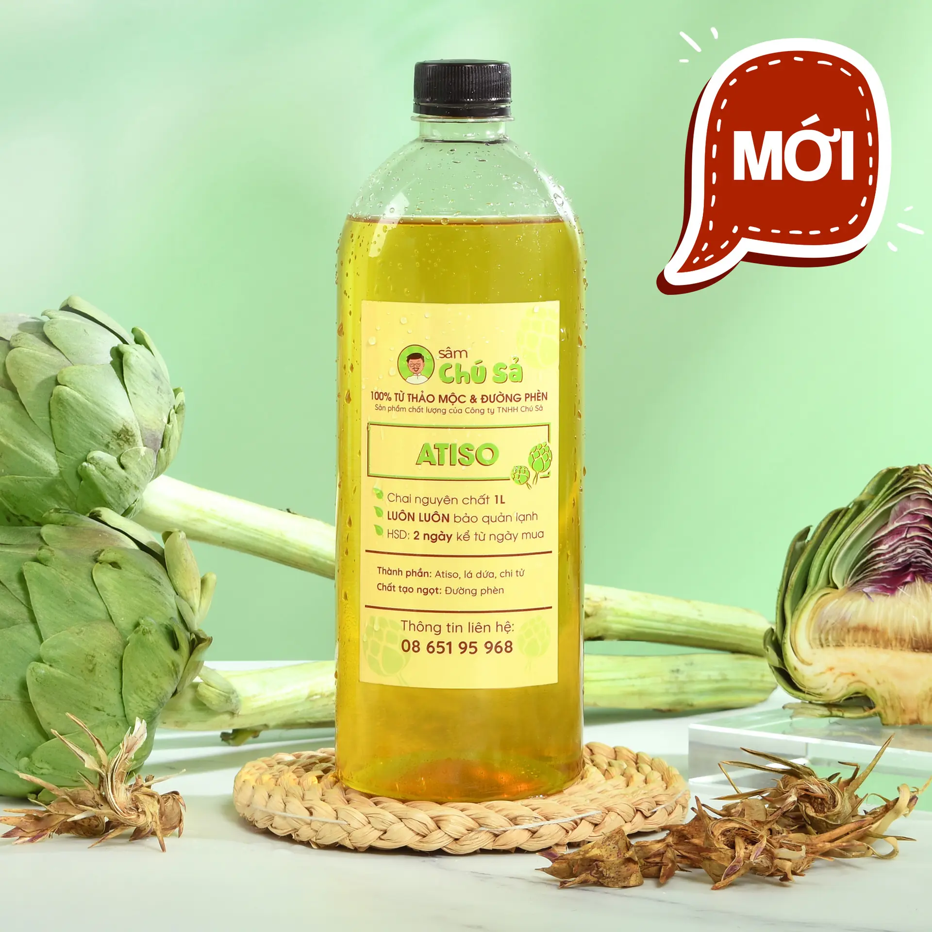 Hình ảnh MỚI - Atiso nguyên chất chai 1 lit