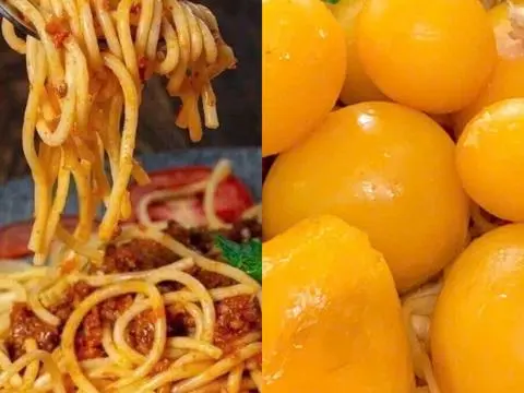 Hình ảnh mì ý trứng gà non